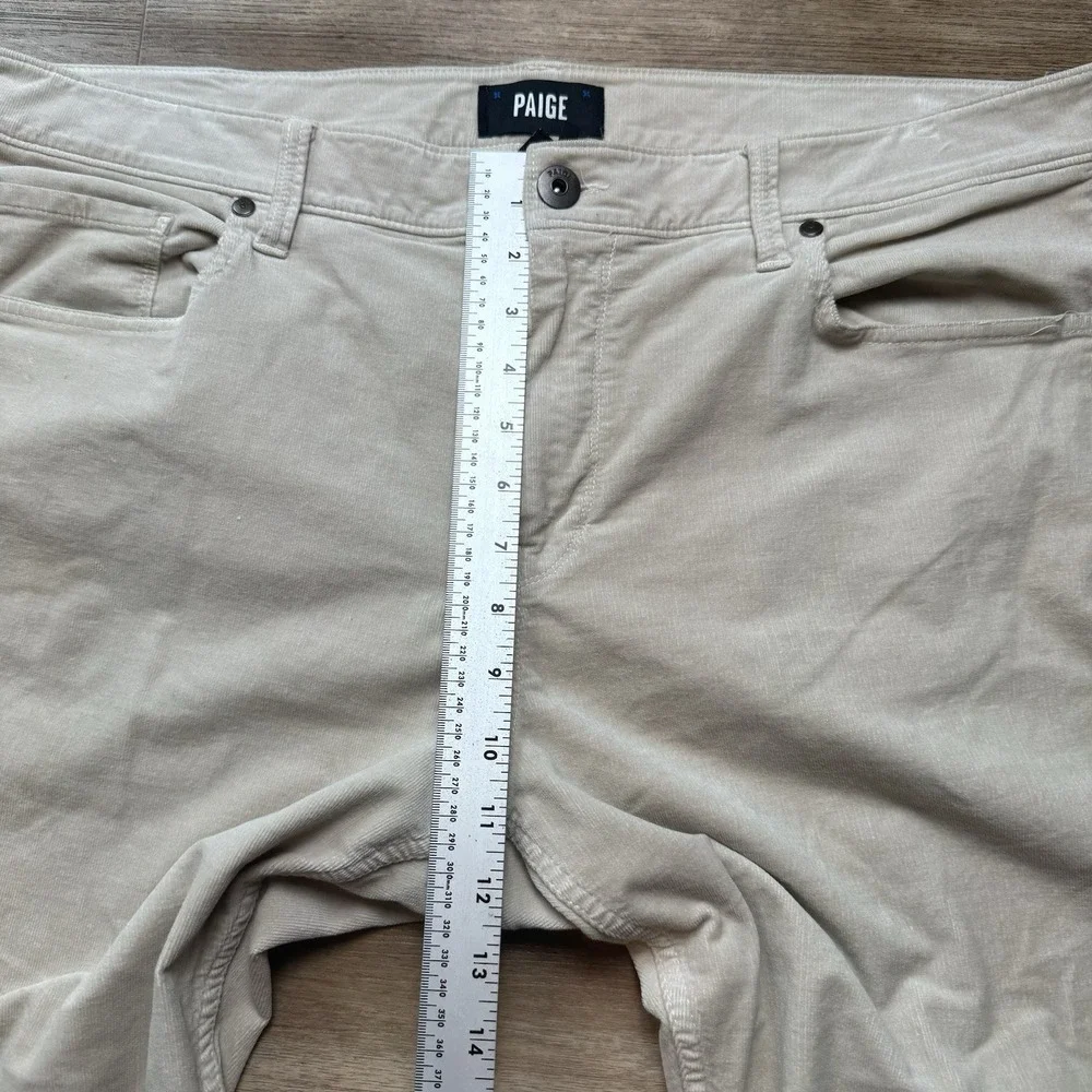 Paige Corduroy Pants Men‎ 38 Beige Federal Straight Leg Preppy Travel Business